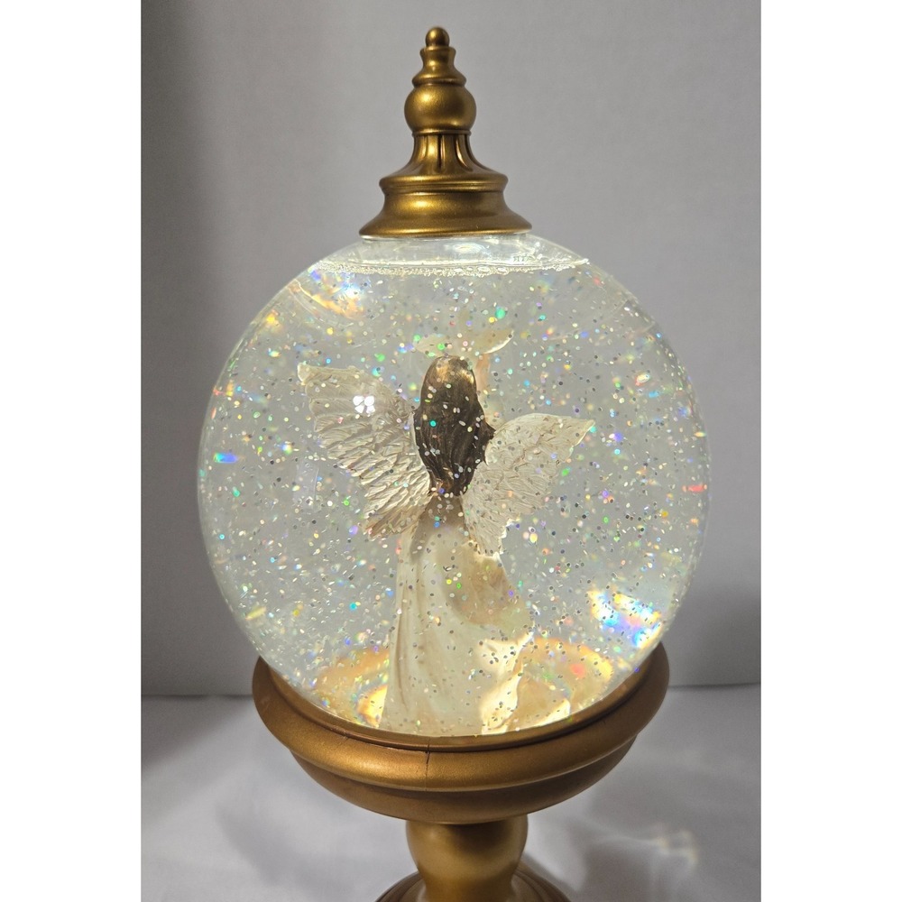 Cracker Barrel Angel Glitter Globe Illuminated Continual Glitter Motion video - Picture 5 of 14